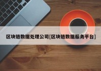 区块链数据处理公司[区块链数据服务平台]